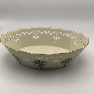 Lenox Holiday Pierced Oval Bowl